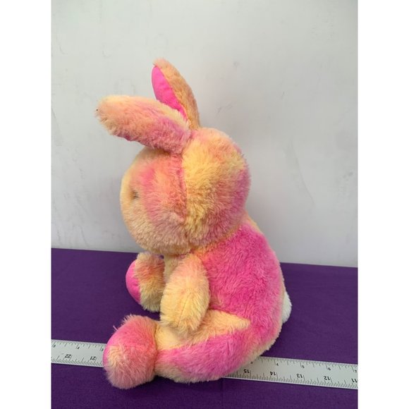 2019 Animal Adventures Bunny Tie-dyed Pastel Pink Accents, 11 Inch Sitting Child - Picture 4 of 10